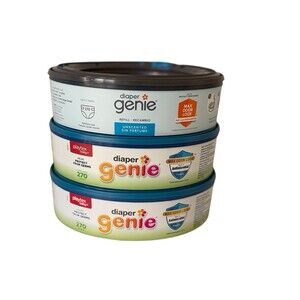 Diaper Genie Essentials 3 Pack Refills Newborn & Larger Size Holds up to 270 Ea.